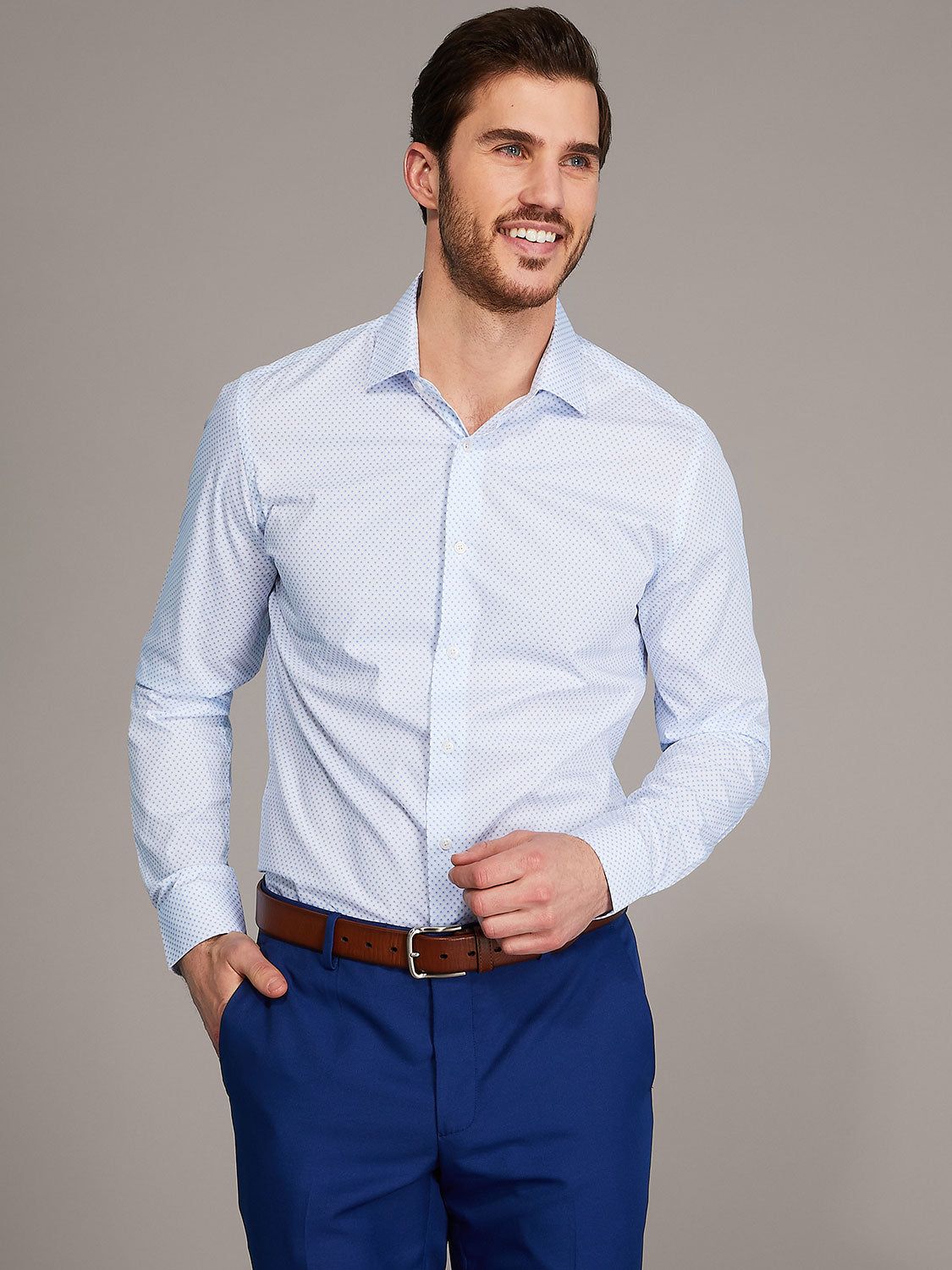 Floral Printed Slim Fit Dress Shirt sold by Suzy Shier product image thumbnail 4