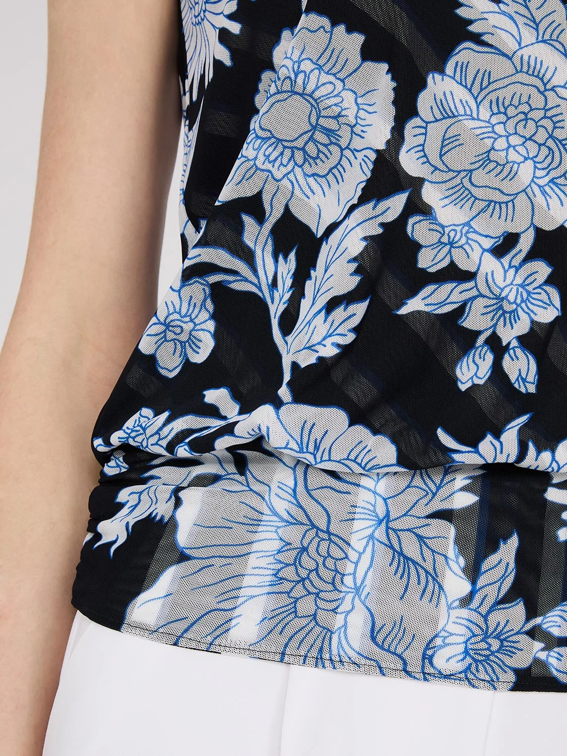 Reversible Striped & Floral Print Tank Top sold by Suzy Shier product image thumbnail 4