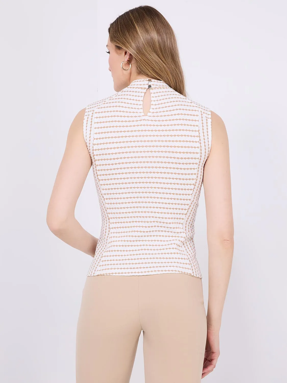 Textured Sleeveless Mock Neck Top sold by Suzy Shier product image thumbnail 5