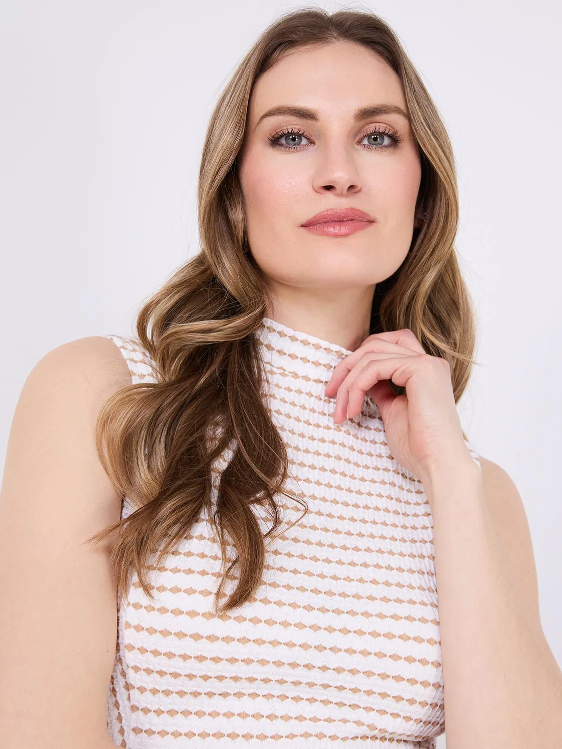 Textured Sleeveless Mock Neck Top sold by Suzy Shier product image thumbnail 2