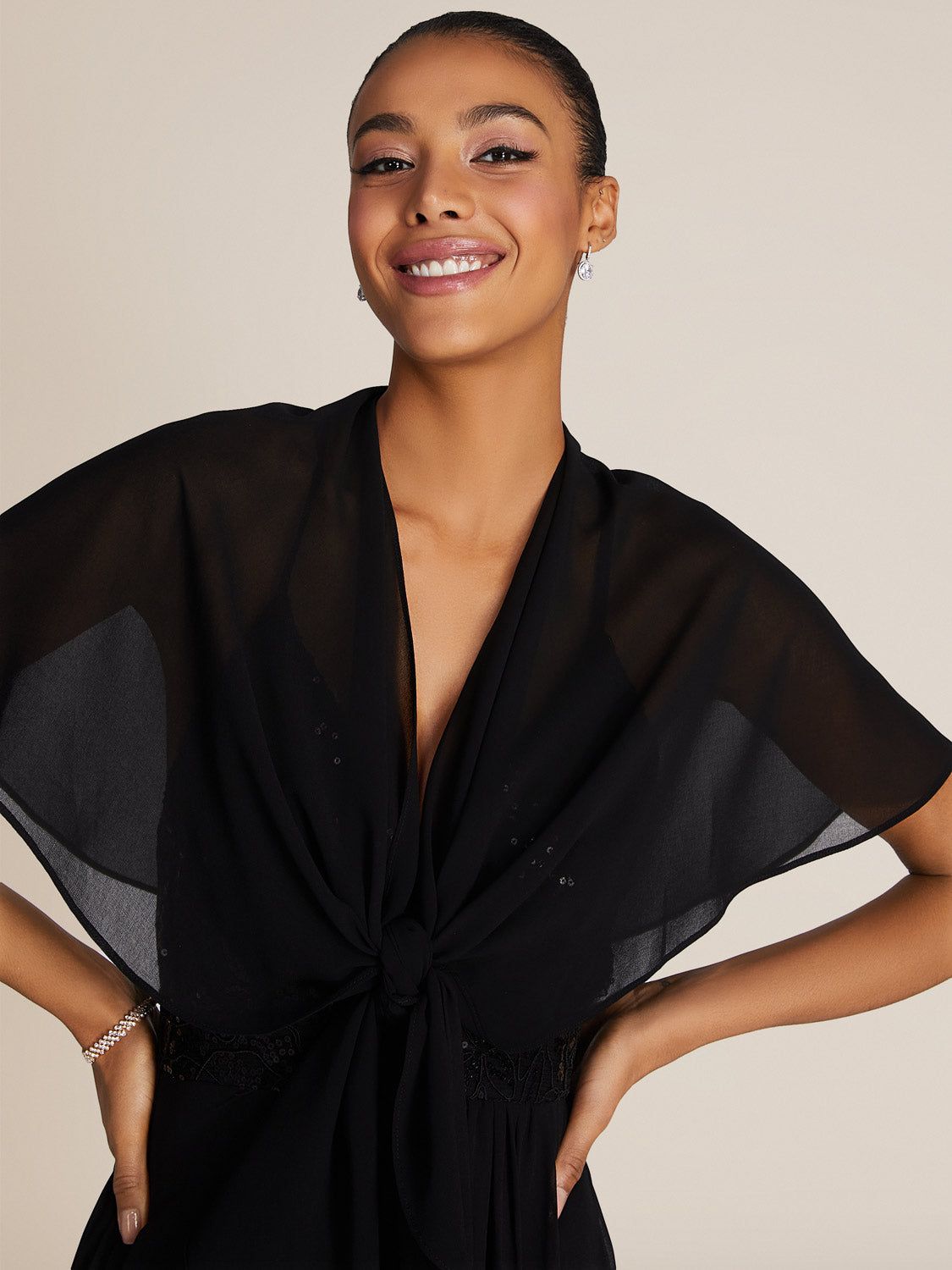 Sheer Chiffon Cover-Up sold by Suzy Shier product image thumbnail 6