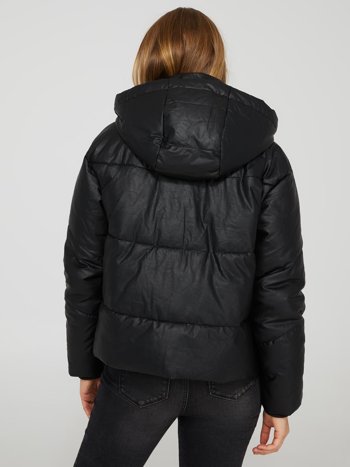 Faux Leather Waisted Puffer sold by Suzy Shier product image thumbnail 4