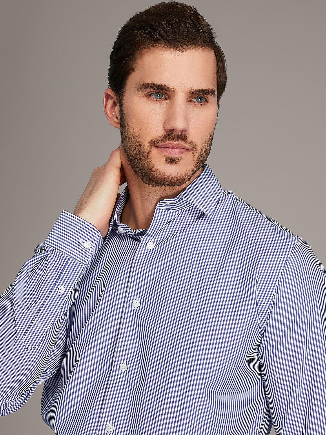 Striped Slim Fit Dress Shirt sold by Suzy Shier product image thumbnail 3