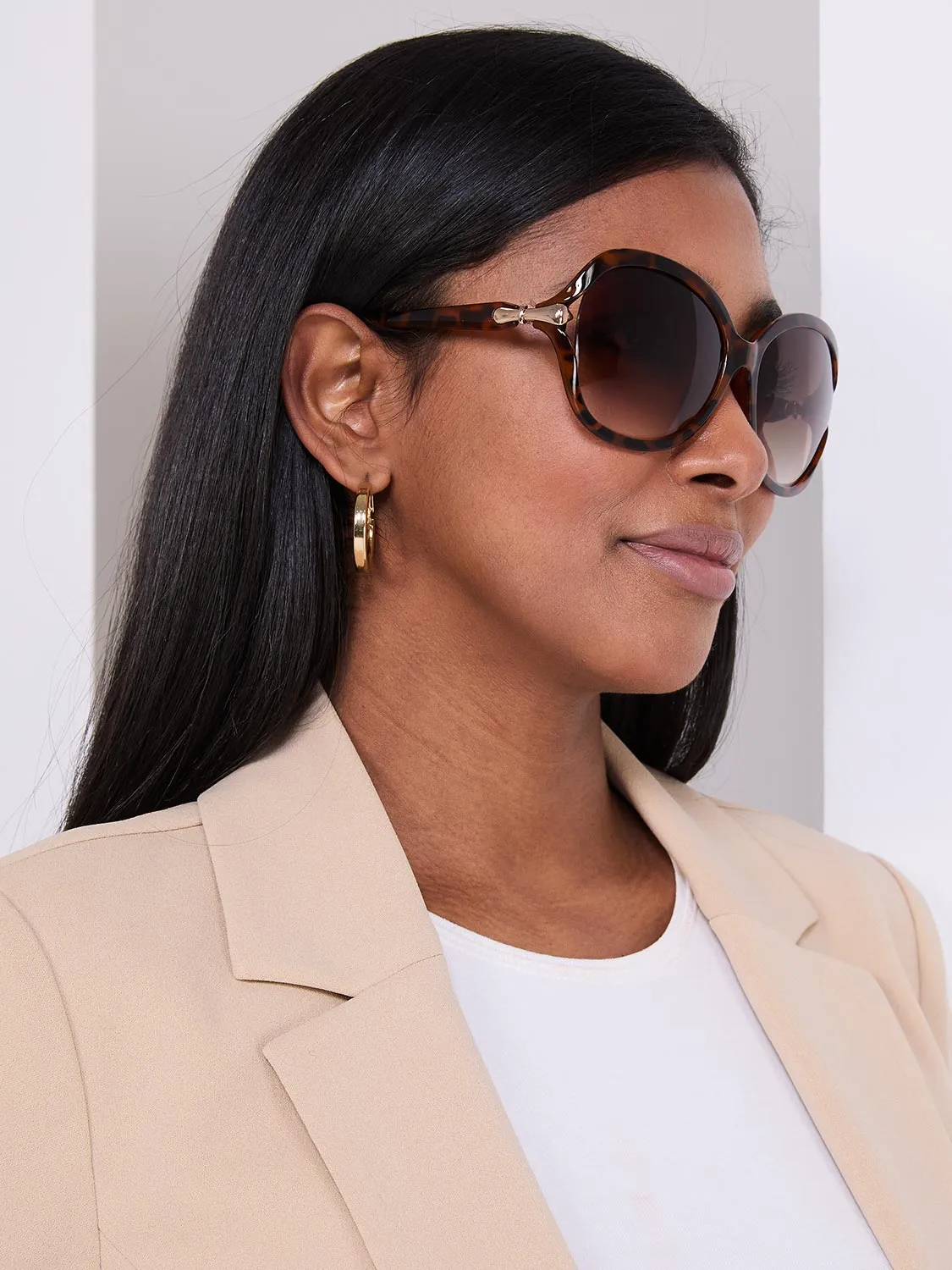 Tortoise Butterfly Sunglasses sold by Suzy Shier product image thumbnail 4