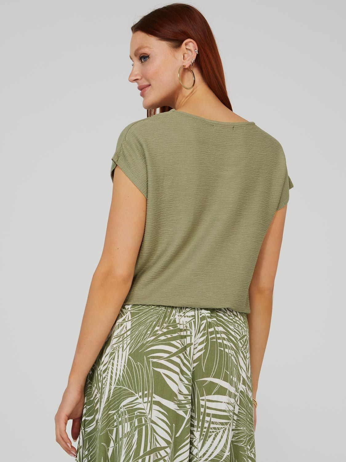 Textured Dolman Sleeve Top With Bottom Band sold by Suzy Shier product image thumbnail 4