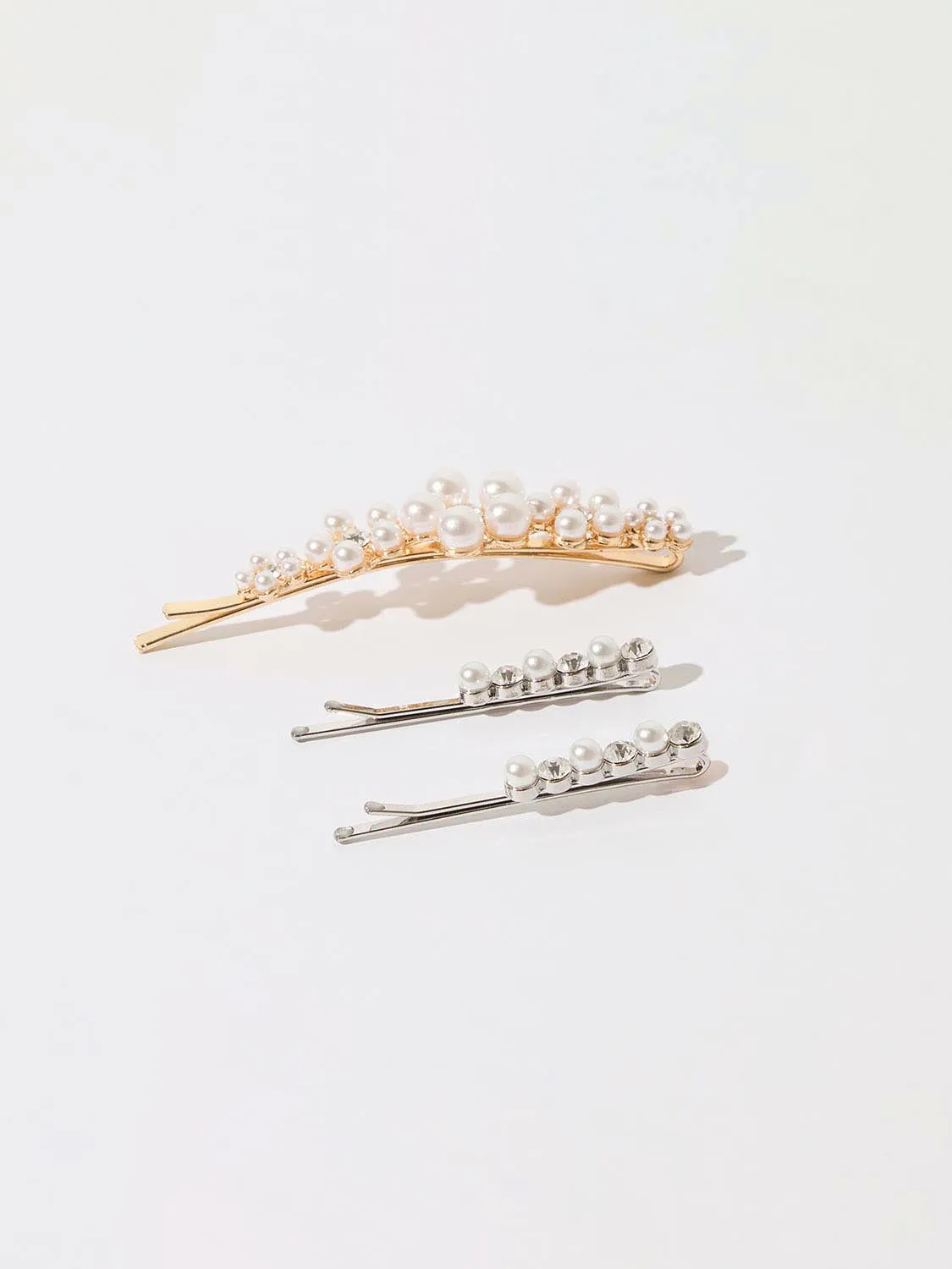 Gem & Cluster Pearl Embellished Bobby Pin Pack sold by Suzy Shier