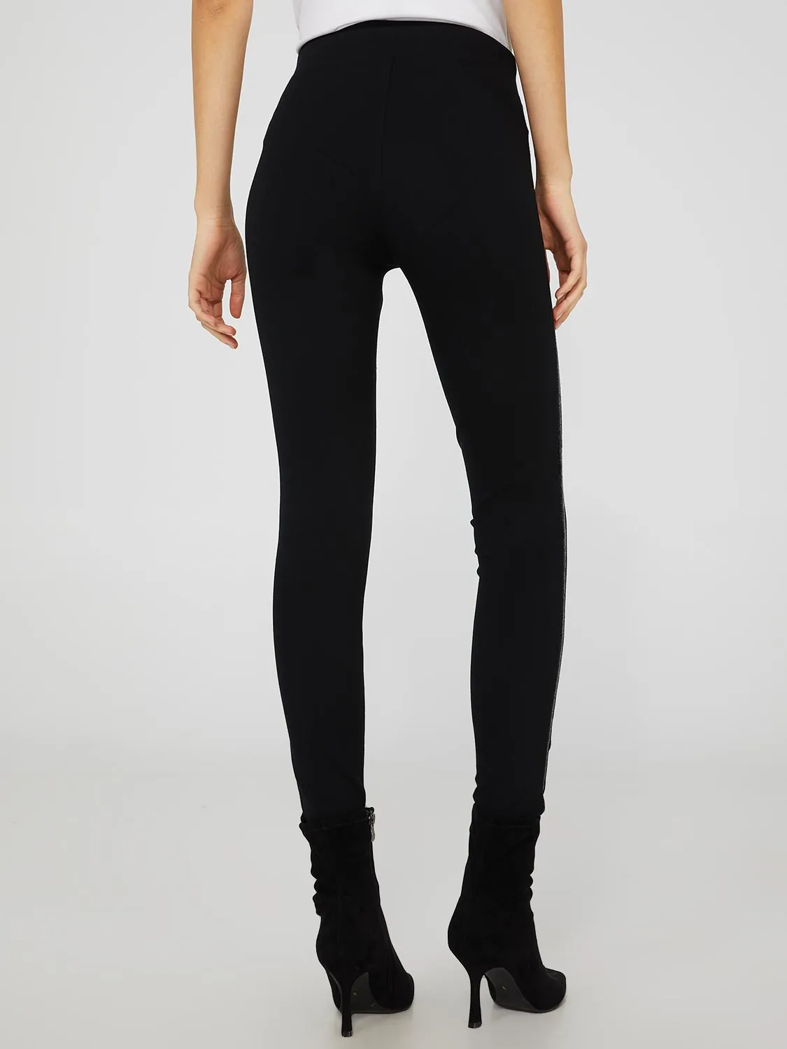 Metallic Stripe Skinny Leg Pants sold by Suzy Shier product image thumbnail 4