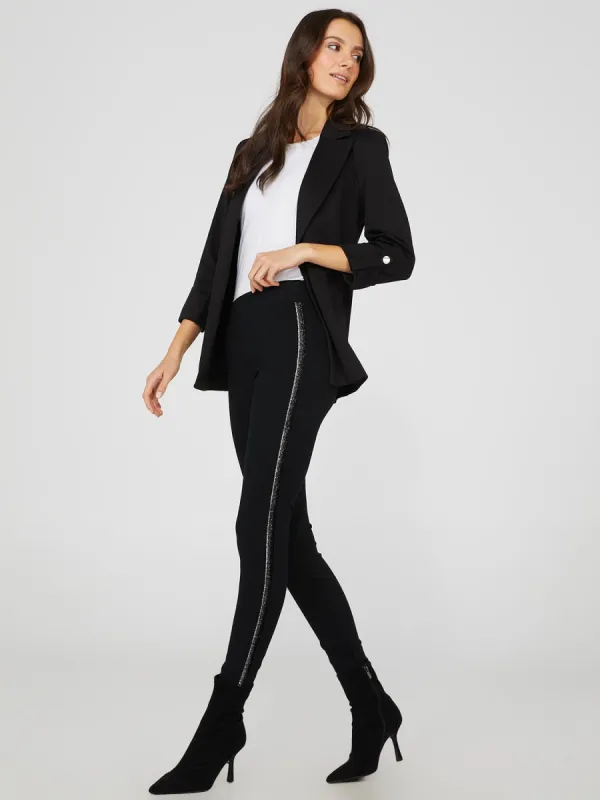 Metallic Stripe Skinny Leg Pants sold by Suzy Shier