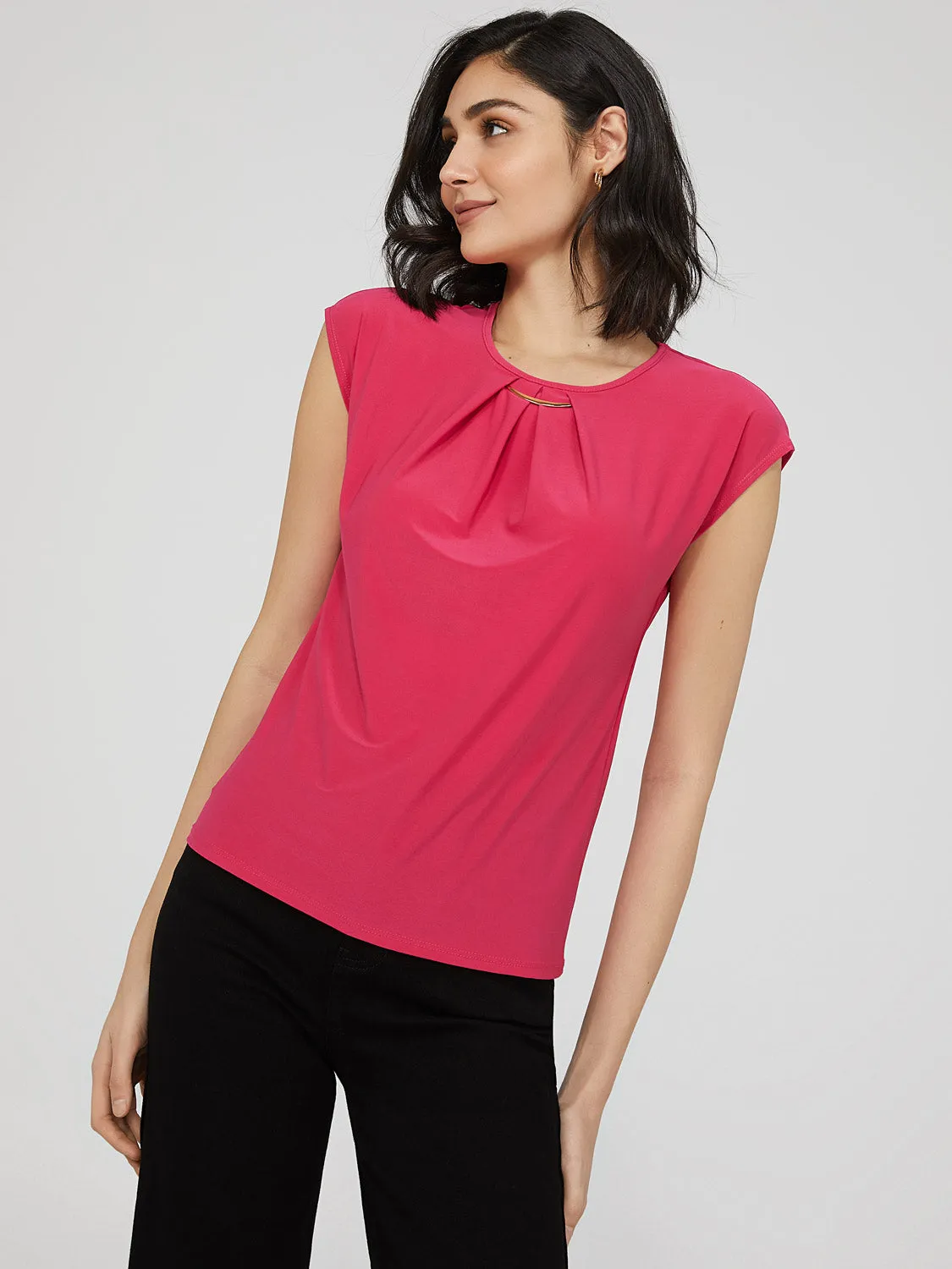 Pleated Top With Bar Detail sold by Suzy Shier product image thumbnail 4