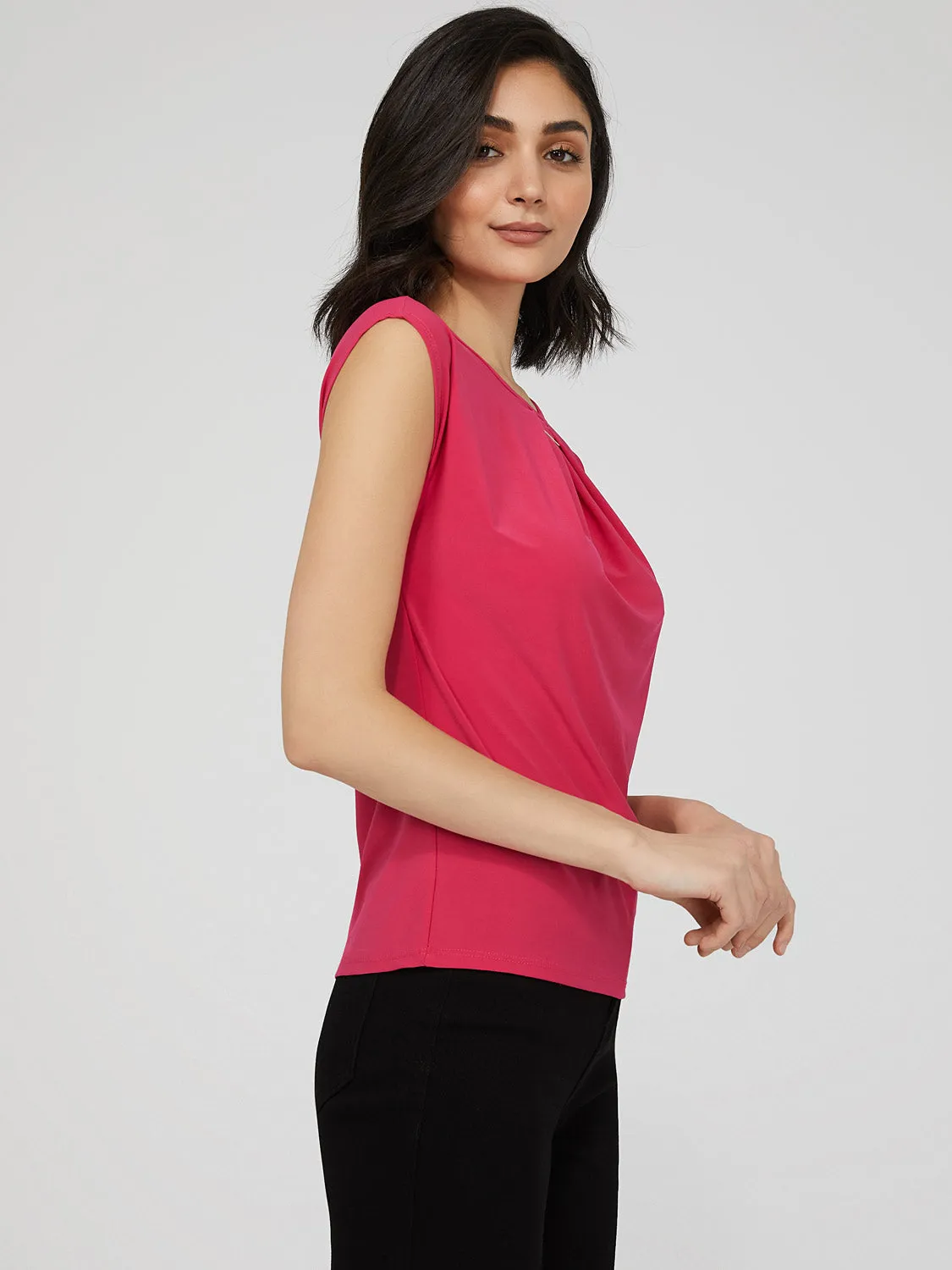 Pleated Top With Bar Detail sold by Suzy Shier product image thumbnail 3