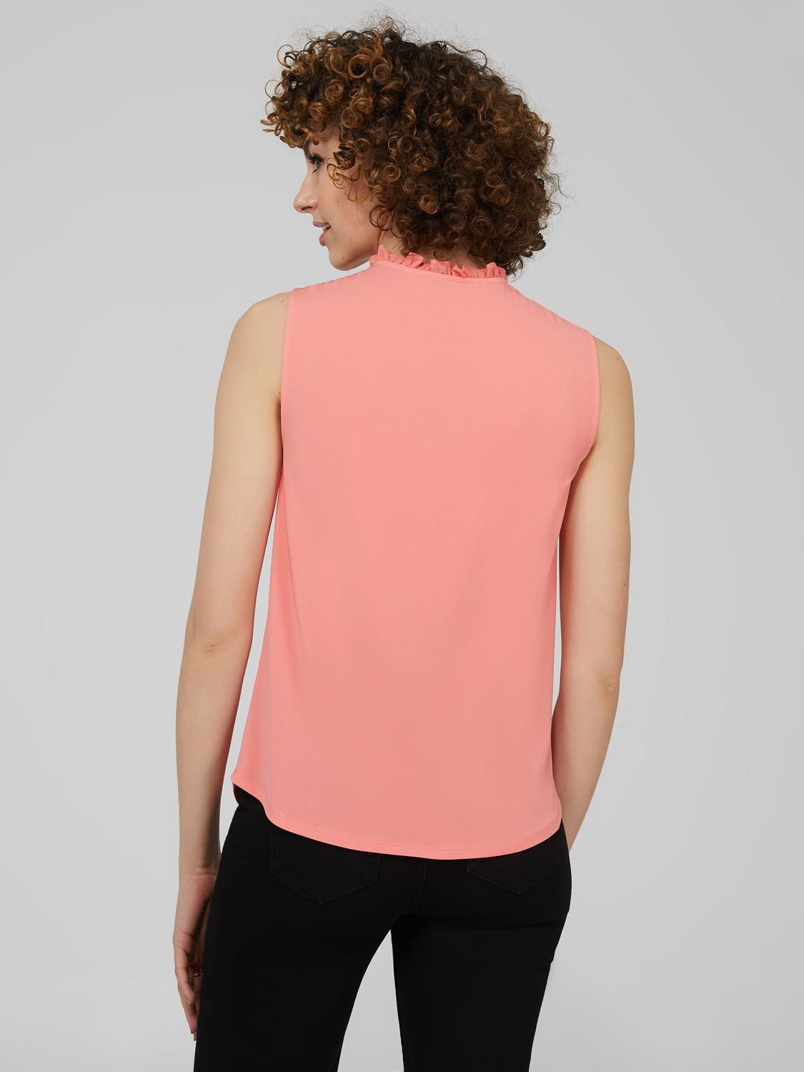 Sleeveless V-Neck Top With Ruffle Detail sold by Suzy Shier product image thumbnail 4