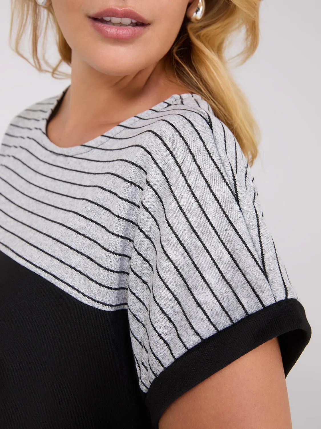 Colour Block Striped Dolman Sleeve Top sold by Suzy Shier product image thumbnail 3