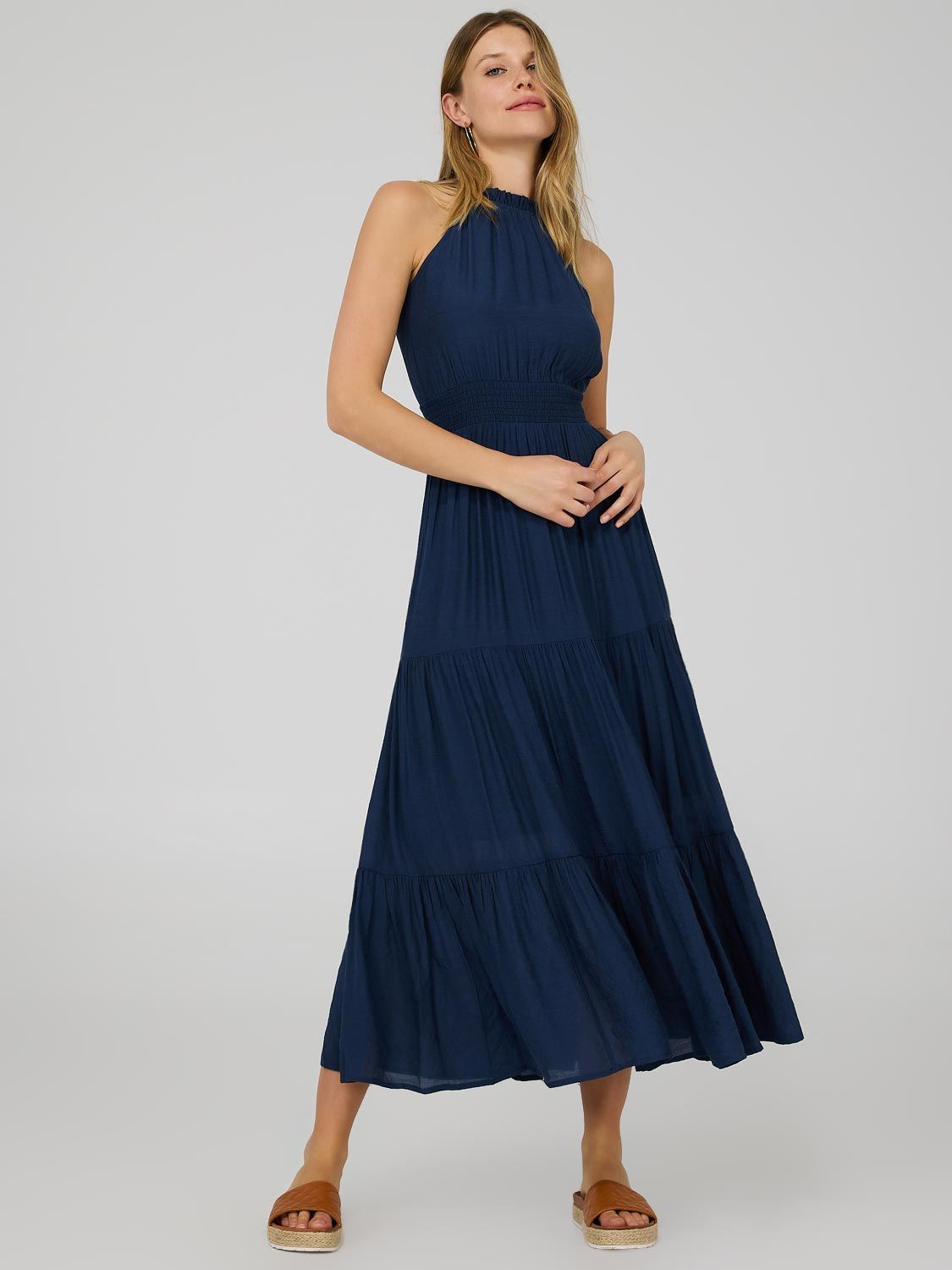 2-Tier Maxi Dress With Smocked Waist sold by Suzy Shier product image thumbnail 3