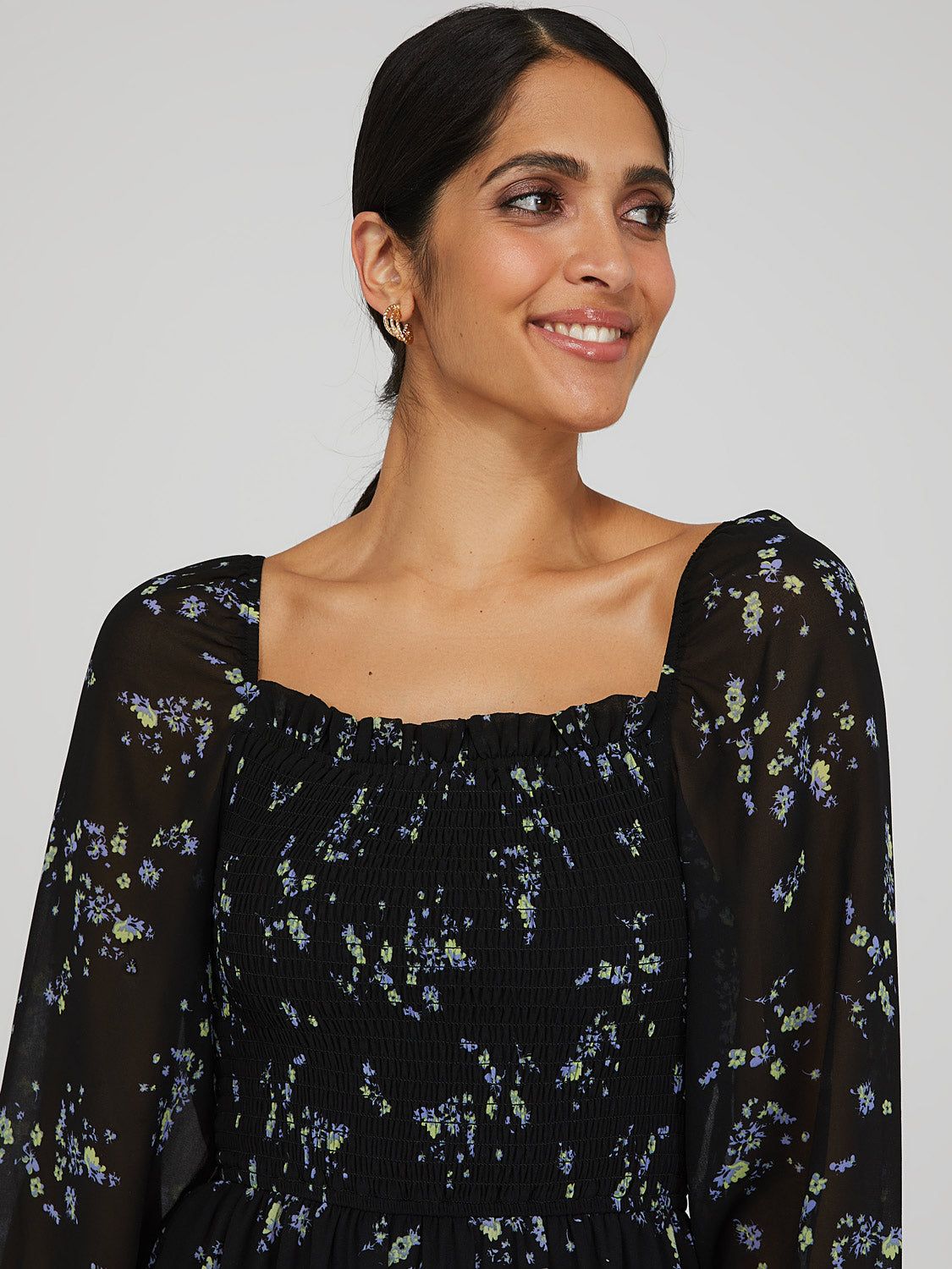 Printed Smocked Dress sold by Suzy Shier product image thumbnail 3