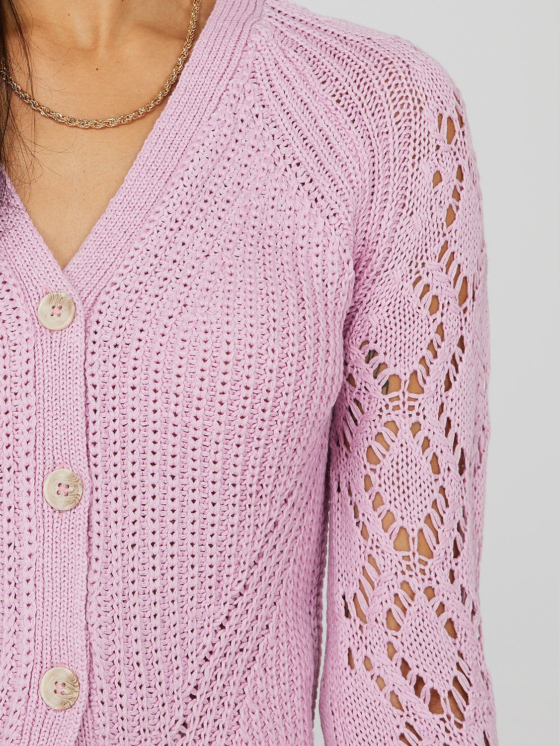 V-Neck Crochet Cardigan sold by Suzy Shier product image thumbnail 5