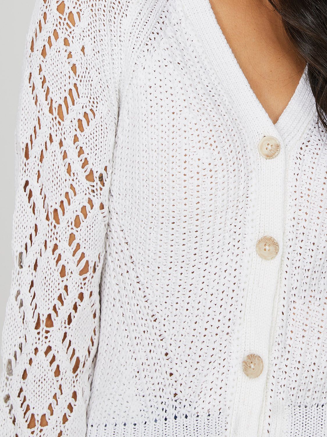 V-Neck Crochet Cardigan sold by Suzy Shier product image thumbnail 13