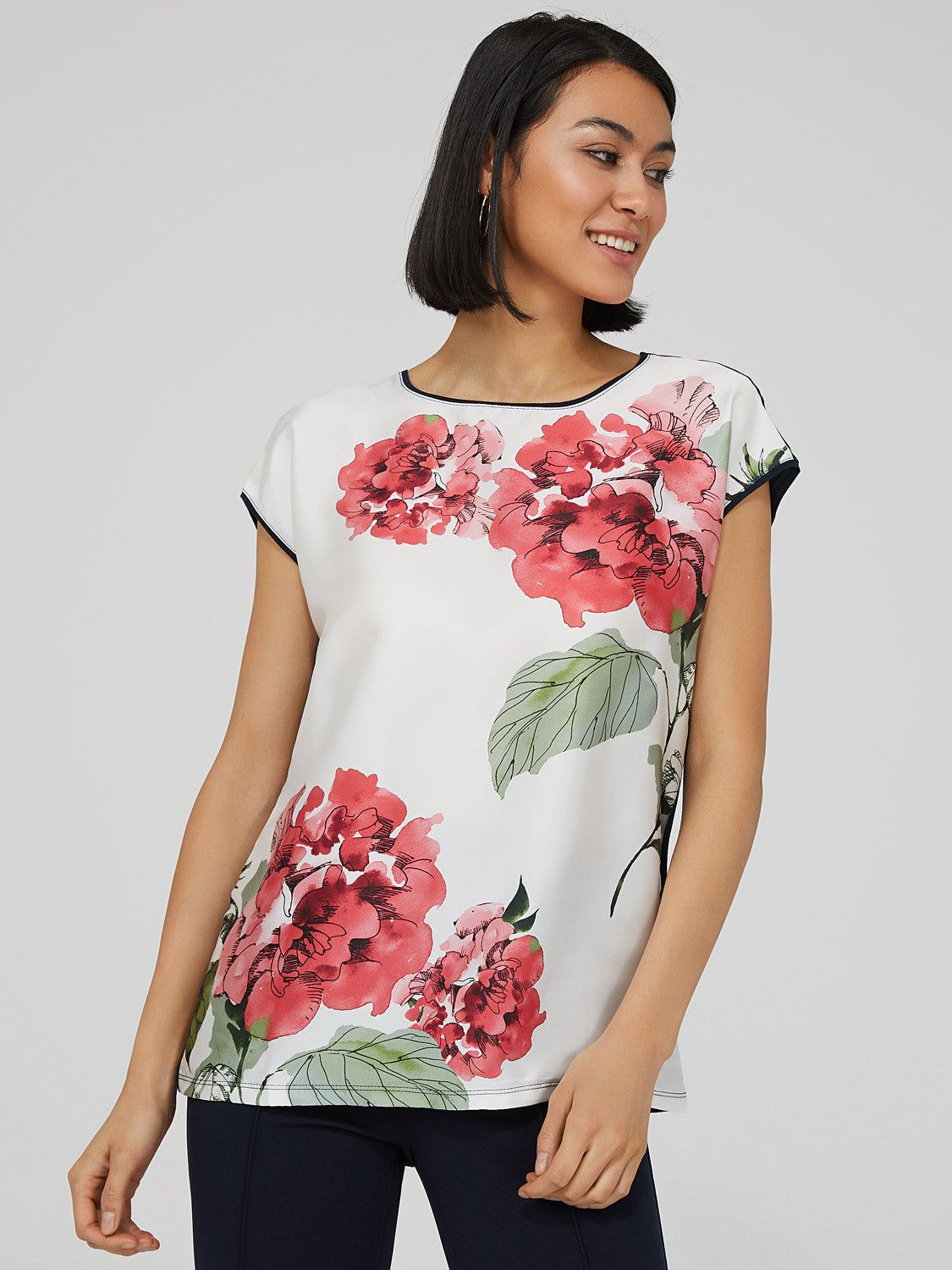 Floral Short Dolman Sleeve Top sold by Suzy Shier product image thumbnail 3