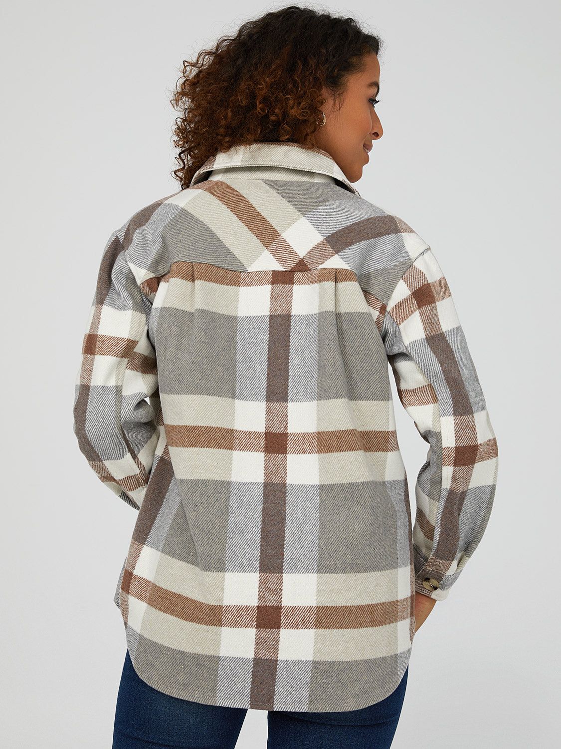 Plaid Shirt Jacket sold by Suzy Shier product image thumbnail 5