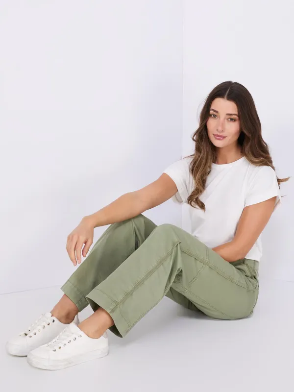 Straight Leg Cargo Pants With Stud Details sold by Suzy Shier