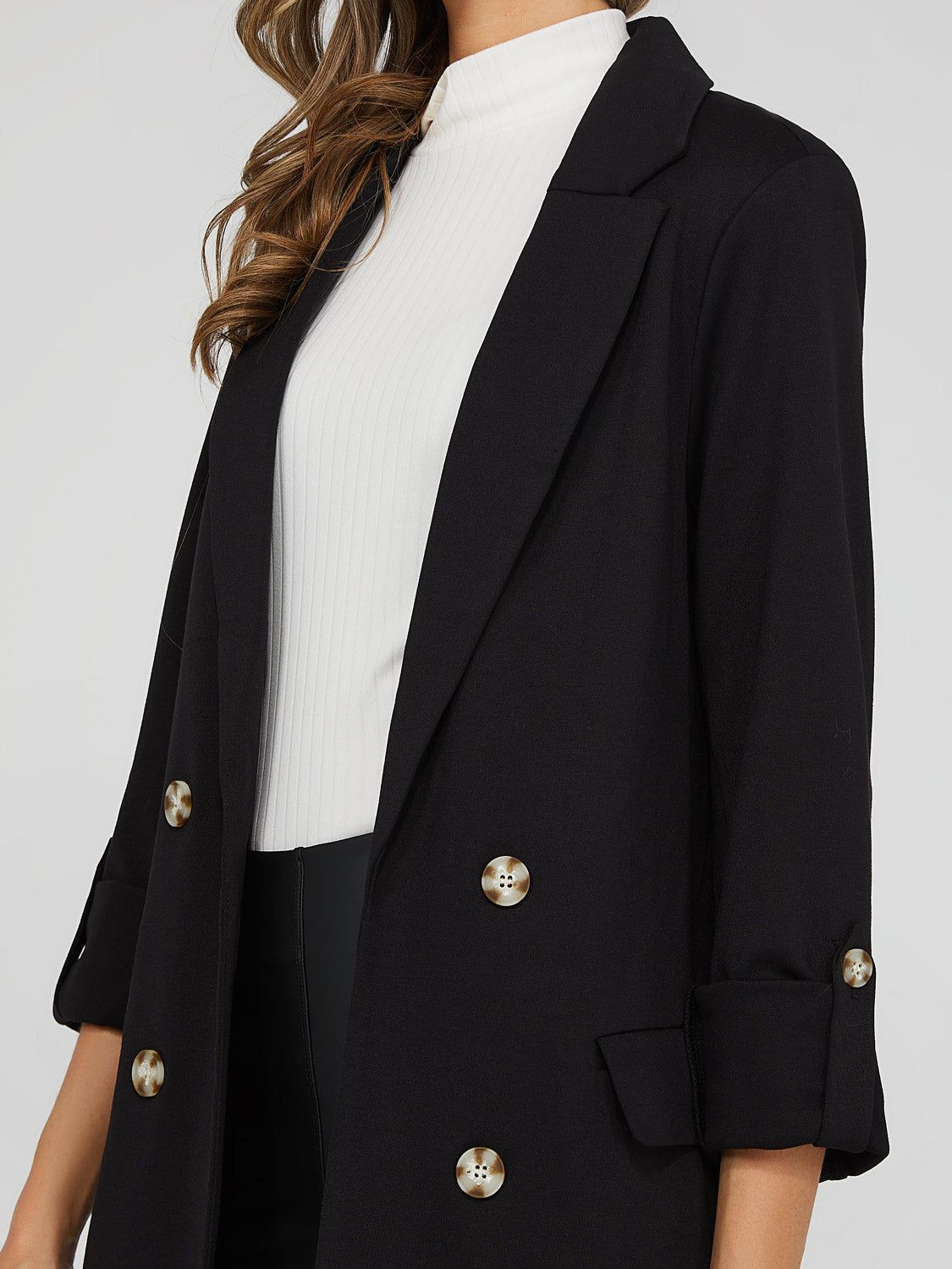 Notched Collar Blazer sold by Suzy Shier product image thumbnail 5