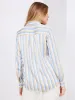 Multi Colour Striped Satin Button-Front Blouse sold by Suzy Shier