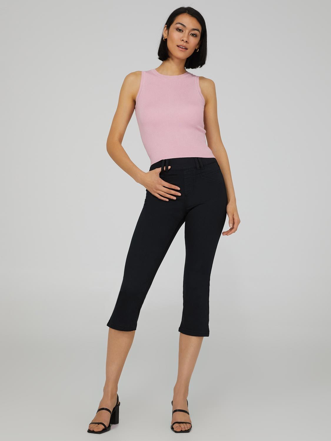 Twill Capri Pants With Slit Hem sold by Suzy Shier product image thumbnail 5