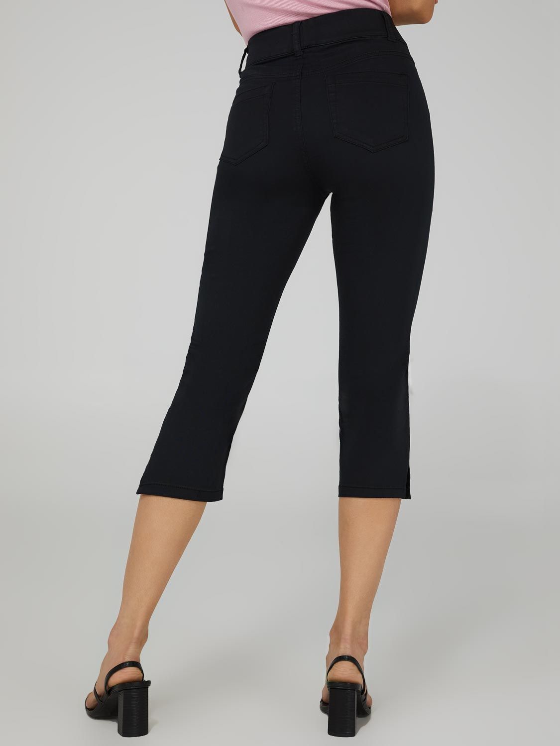 Twill Capri Pants With Slit Hem sold by Suzy Shier product image thumbnail 8
