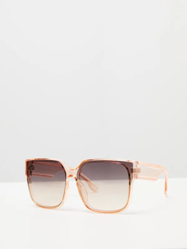 Clear Square Oversized Sunglasses sold by Suzy Shier