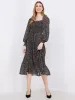 Printed Smocked Square Neck Chiffon Dress sold by Suzy Shier