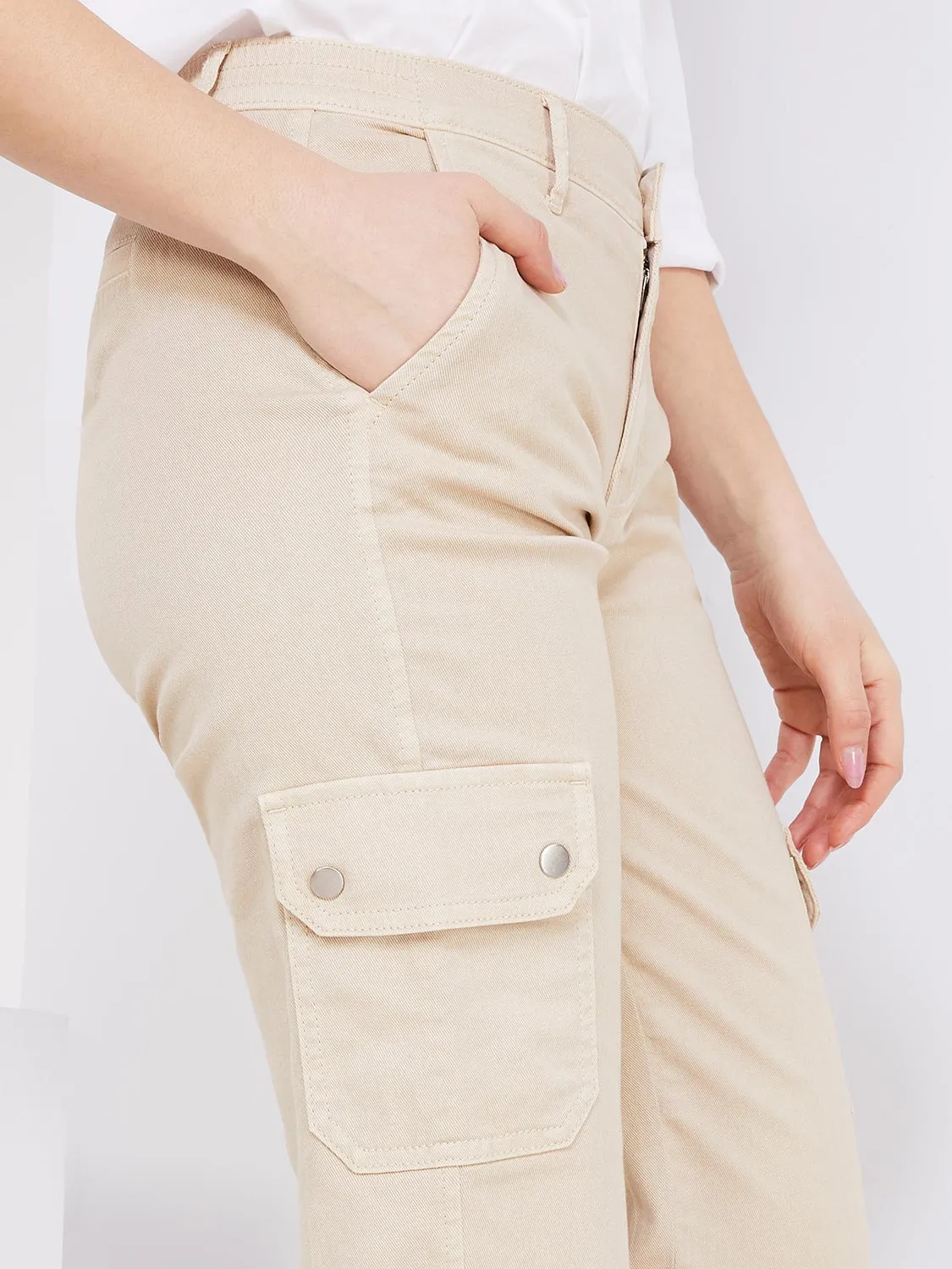 Straight Leg Twill Cargo Pants sold by Suzy Shier product image thumbnail 2