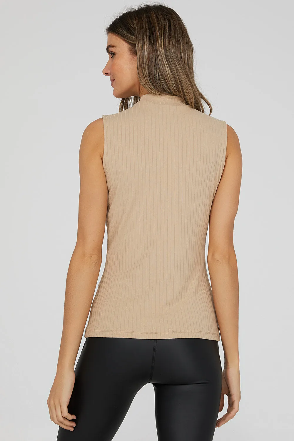 Sleeveless Ribbed Mock Neck Top sold by Suzy Shier product image thumbnail 4