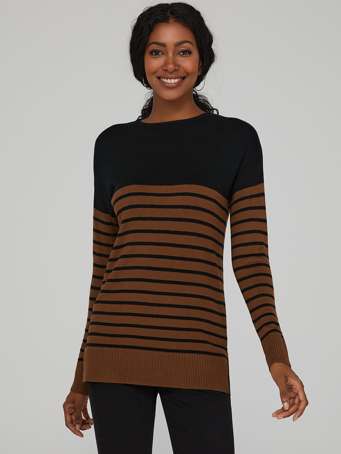 Solid And Stripe Crew Neck Sweater sold by Suzy Shier