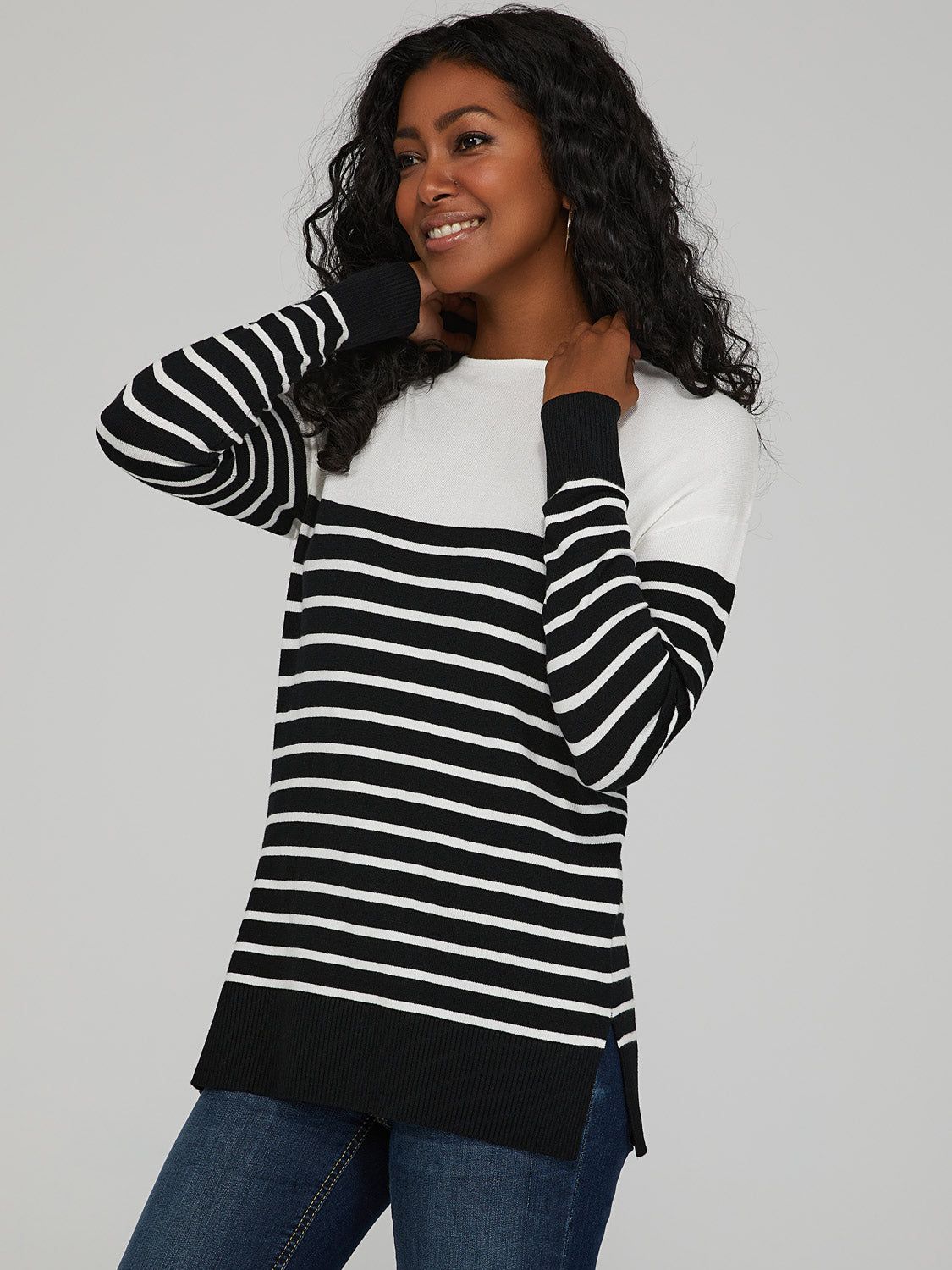 Solid And Stripe Crew Neck Sweater sold by Suzy Shier product image thumbnail 5