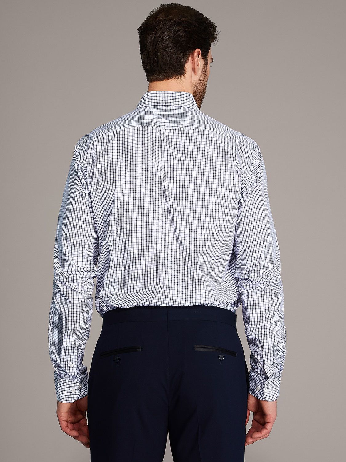 Two-Toned-Checkered Slim Fit Dress Shirt sold by Suzy Shier product image thumbnail 2