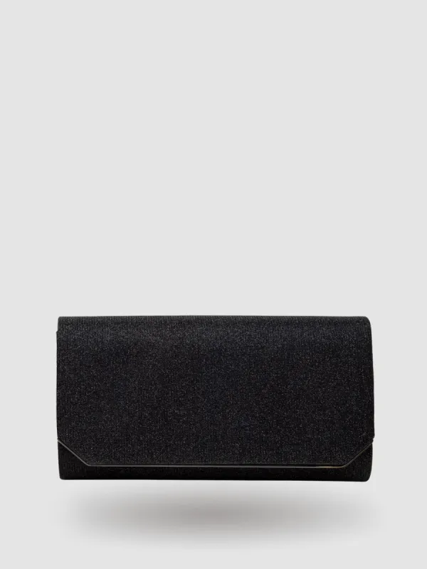 Geometric Glitter Flapover Clutch sold by Suzy Shier