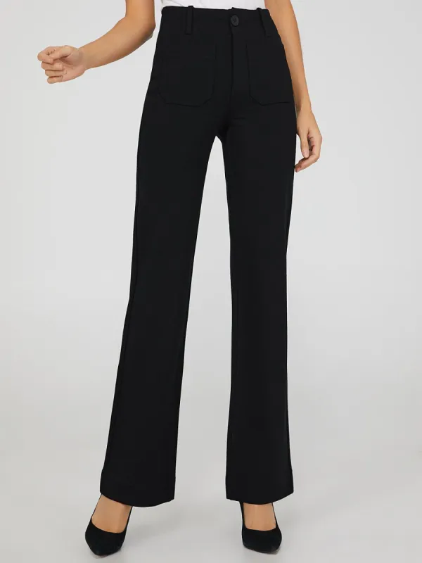Patch Pocket Wide Leg Pant sold by Suzy Shier