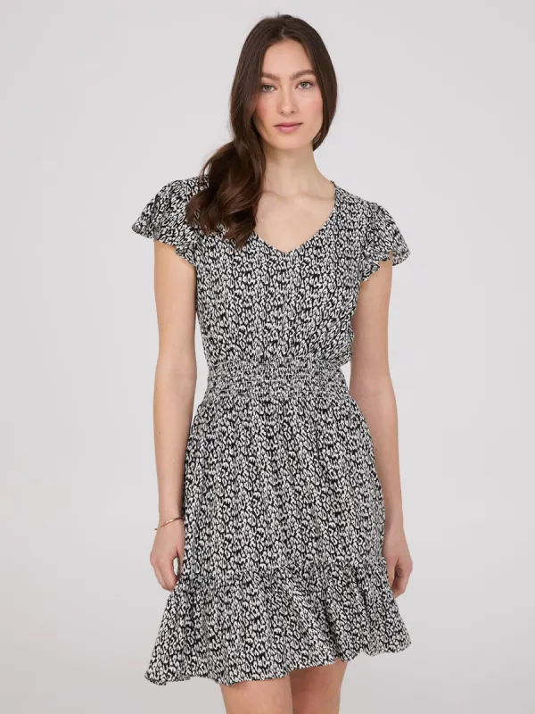 Animal Print V-Neck Mini Dress sold by Suzy Shier