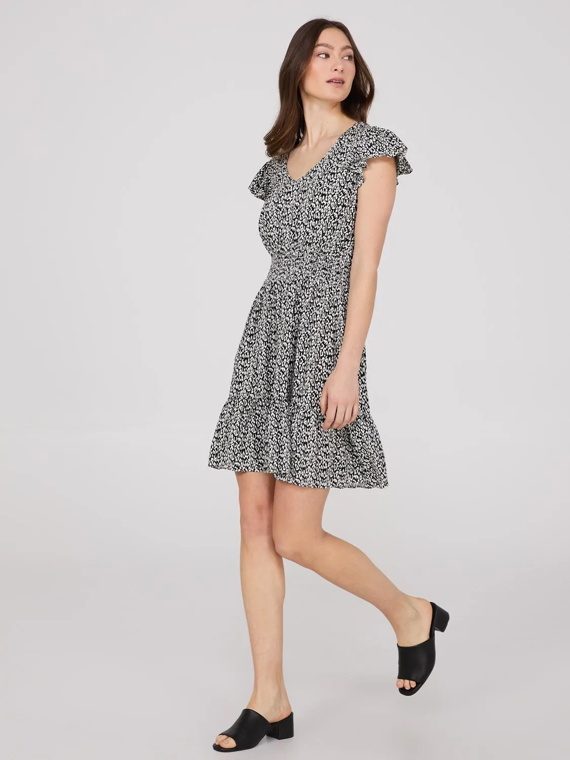 Animal Print V-Neck Mini Dress sold by Suzy Shier product image thumbnail 2