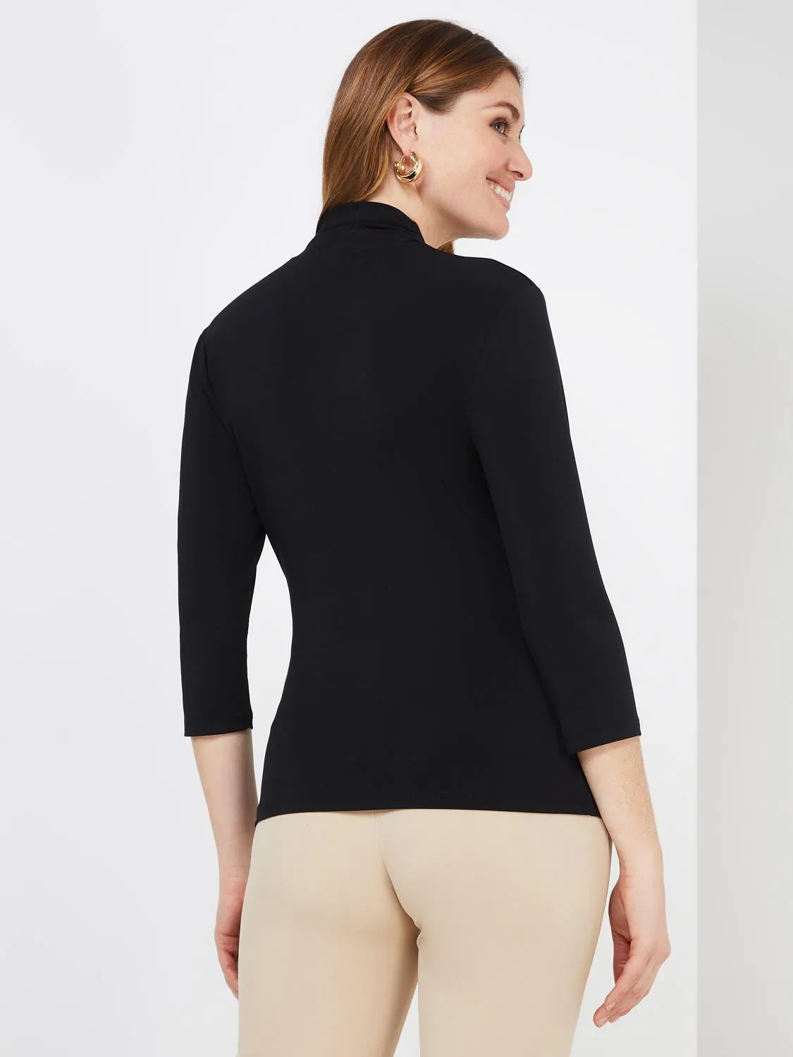 3/4 Sleeve Crossover Top sold by Suzy Shier product image thumbnail 5