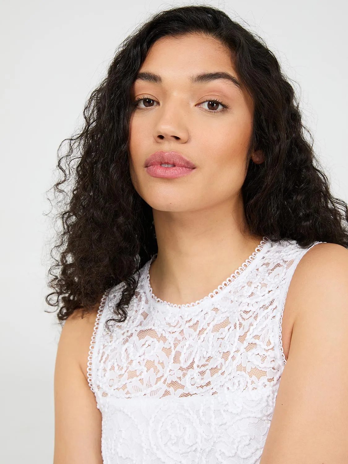 Sleeveless Corded Lace Top sold by Suzy Shier product image thumbnail 3