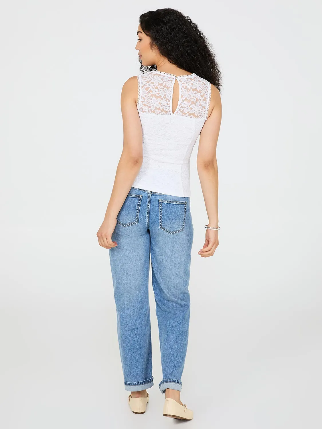 Sleeveless Corded Lace Top sold by Suzy Shier product image thumbnail 4
