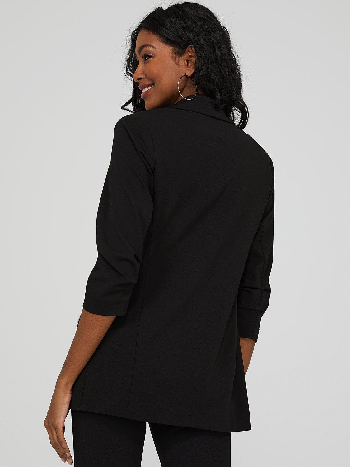 Ruched 3/4 Sleeve Blazer sold by Suzy Shier product image thumbnail 8