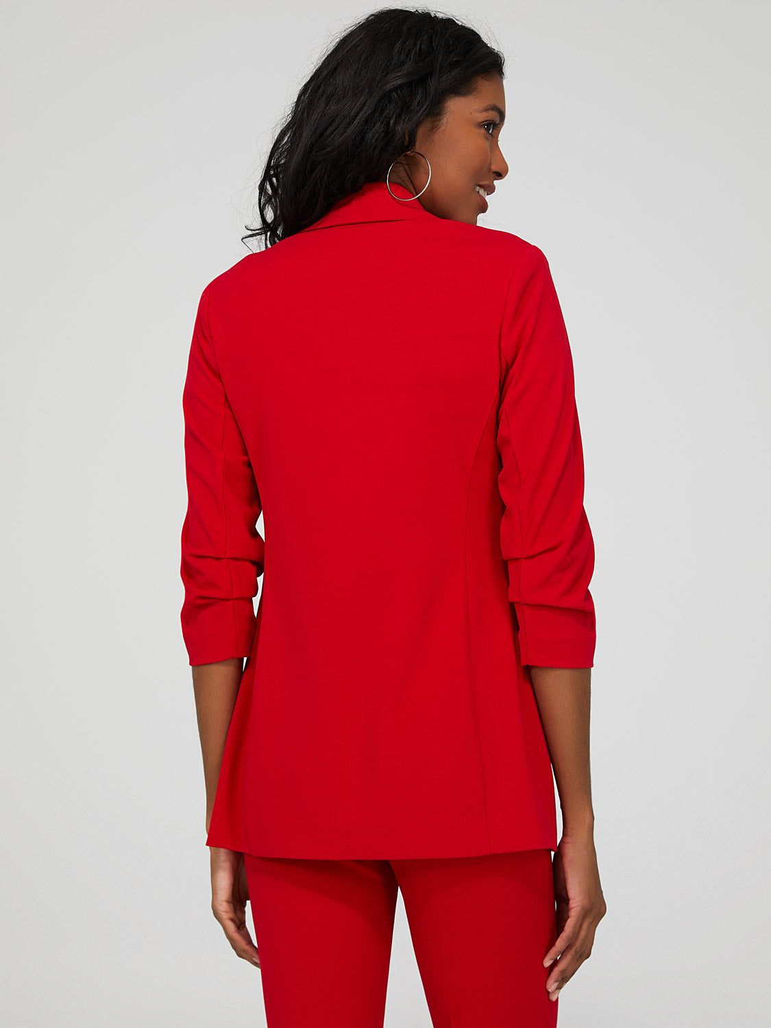 Ruched 3/4 Sleeve Blazer sold by Suzy Shier product image thumbnail 12