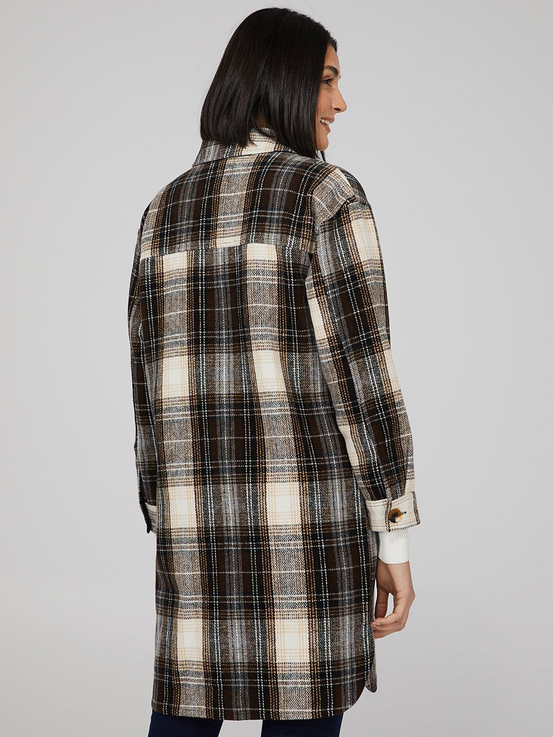 Oversized Plaid Shacket sold by Suzy Shier product image thumbnail 4
