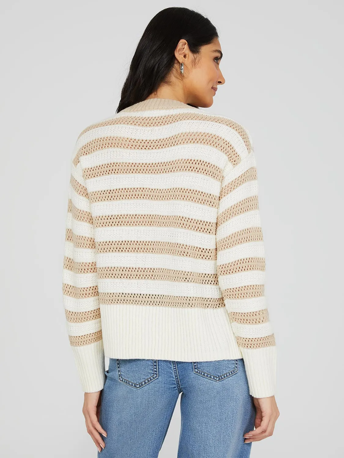 Striped Drop Shoulder Sweater sold by Suzy Shier product image thumbnail 5