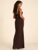 Cowl Neck Open Back Fitted Gown sold by Suzy Shier