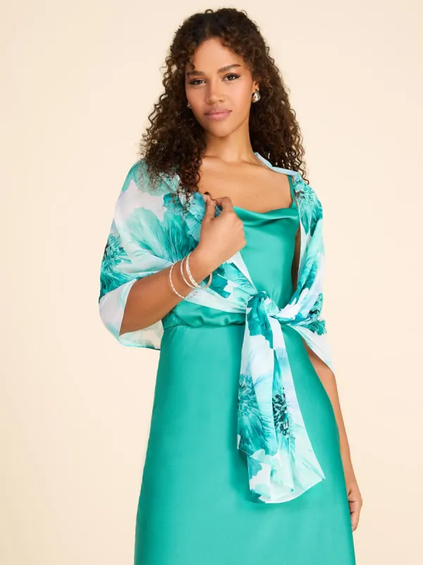 Floral Printed Chiffon Cover-Up sold by Suzy Shier