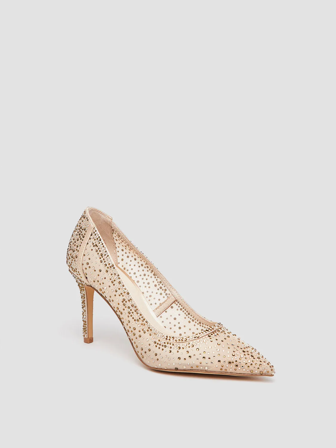 Pointed Toe Jewelled Mesh Pump sold by Suzy Shier product image thumbnail 2