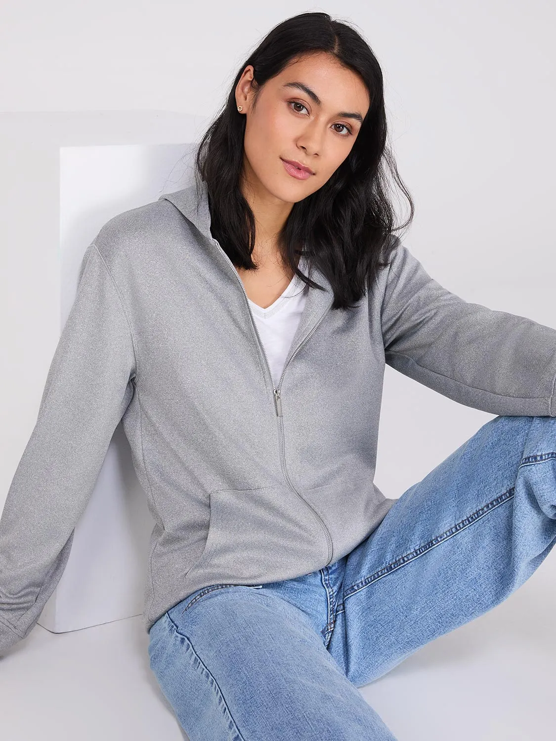 Full-Zip Scuba Hoodie sold by Suzy Shier product image thumbnail 4