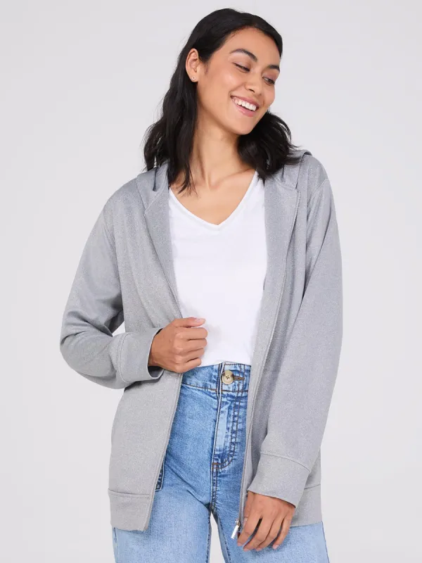 Full-Zip Scuba Hoodie sold by Suzy Shier